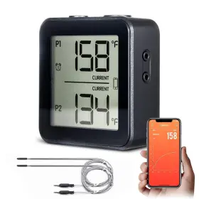 693614805538 9H Wireless Bluetooth Meat Thermometer Dual Bbq