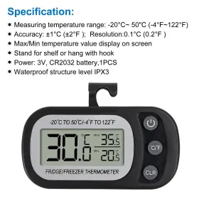 687117730787 ACEIRMC Refrigerator Fridge Thermometer Digital #2
