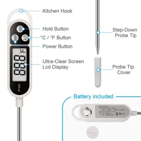 632202720273 AIKTRYEE Digital Meat Thermometer Kitchen Food #2