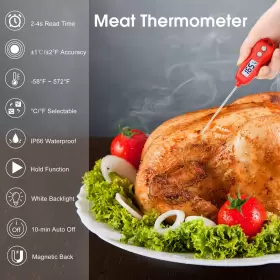 059116199844 AIMILAR Pack Digital Meat Thermometer Magnetic #2