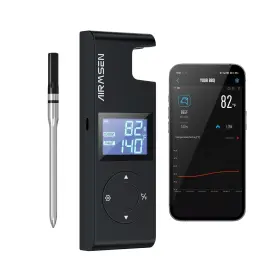 Airmsen Sj-masterxt600-us 500ft Long Range Wireless Meat Thermometer With Smart Lcd Display Sta