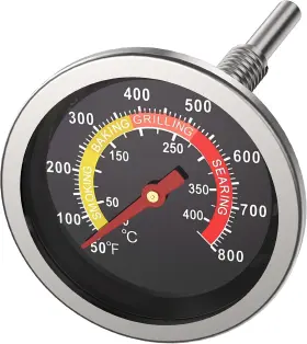 Alloxity Yaa00051100-2 Grill Thermometer 2-3/8 Inch Large Dial 50-800 F For Silver Alloxity Yaa00051100-2 Grill Thermometer 2-3/8 Inch Large Dial 50-800 F For Silver