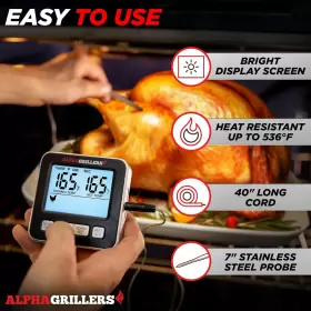 UM3058 ALPHA GRILLERS Food Meat Thermometer Oven Temperature #2