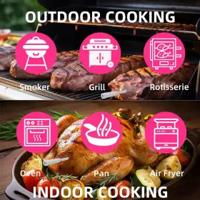 798038964110 AMSAU Wireless Smart Meat Thermometer Bluetooth #3