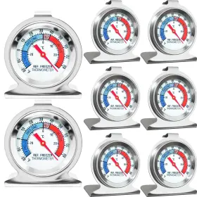 Atznzik Num0107 8 Pack Refrigerator Freezer Thermometer Large Dial Fridge With