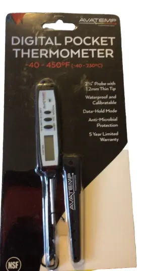 914DPT450A AVATEMP Waterproof Digital Pocket Thermometer