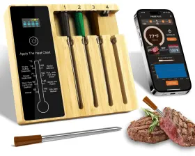 768913485429 AVCNUJ Wireless Meat Thermometer Probe Bluetooth