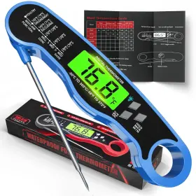 Awlkim 744759840400 Fast Instant Read Meat Thermometer With Backlight - Waterproof Digital Food Prob Awlkim 744759840400 Fast Instant Read Meat Thermometer With Backlight - Waterproof Digital Food Prob