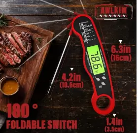796258338735 AWLKIM Meat Thermometer Digital Food Cooking #3