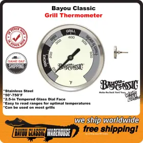 500-580 BAYOU CLASSIC Grill Thermometer Great Smoking Bbq