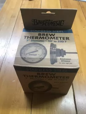 800-770 BAYOU CLASSIC Steel Brew Thermometer Bulkhead Mount