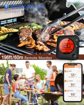 689852115560 BFOUR Bluetooth Meat Thermometer Wireless Grill #2