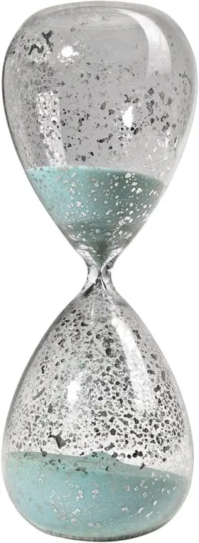 805845759416 BHOME Peleus Silvered Hourglass Jade Sand