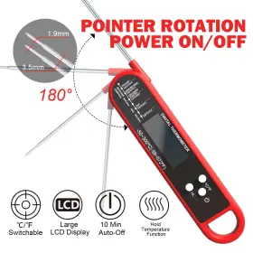 799132456471 BHY Meat Thermometer Digital Waterproof Food Fo #3