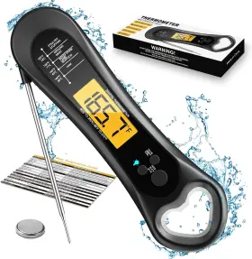 744110700534 BIISON Meat Thermometer Digital Grill Cooking