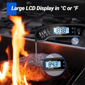 B-D2-5 BIISON Meat Thermometer Digital Grill Cooking #3