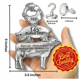 065003517028 BLOU HOUSE HOME GOODS Meat Temperature Magnet #3