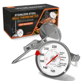 313054194114 BOMATA Pack Steel Meat Thermometer Oven Safe Th