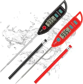 T101-US BOMATA Pack Waterproof Meat Thermometer Food