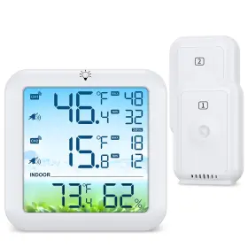 WA179 BOMIVOI Wireless Fridge Freezer Thermometer Alarm Recor