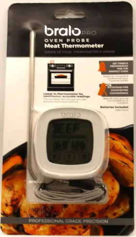 BFT3WHT BRALO PRO Digital Meat Thermometer Ven Probe Leave
