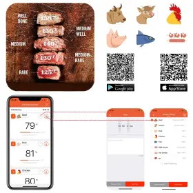 313092637604 BRANDED01 Wireless Meat Thermometer Probes Bbq #2