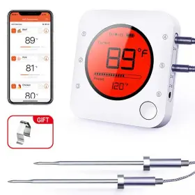 313092637604 BRANDED01 Wireless Meat Thermometer Probes Bbq