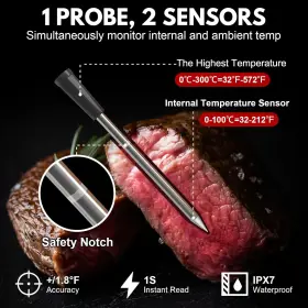 445022346300 BRANDED01 Wireless Meat Thermometer Bluetooth #3