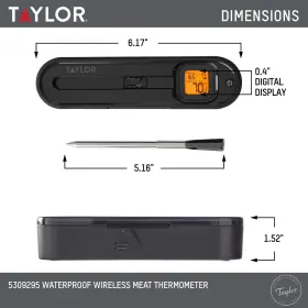 5309295 BRANDED01 Taylor Waterproof Bluetooth Digital Grill #2