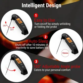 TP605 BRANDED01 Meat Thermometer Digital Cooking Waterproof #3