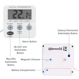 011405224200 BRANNAN Refrigerator Thermometer Digital Fridge #2
