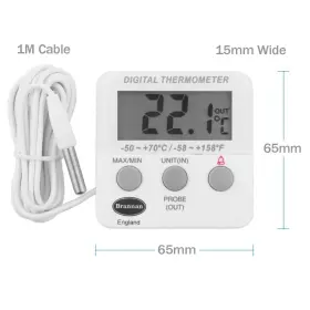 011405224200 BRANNAN Refrigerator Thermometer Digital Fridge #3