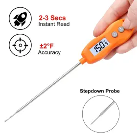 744306865085 BRAPILOT Digital Meat Thermometer Backlight Food #2