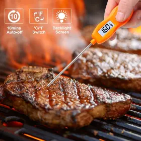 744306865085 BRAPILOT Digital Meat Thermometer Backlight Food #3