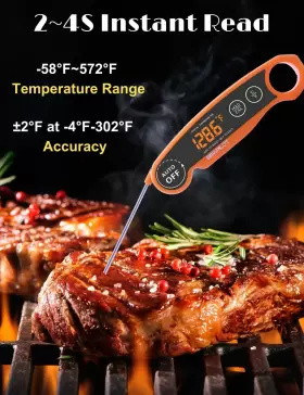744306865207 BRAPILOT Meat Thermometer Rechargeable Cooking #2