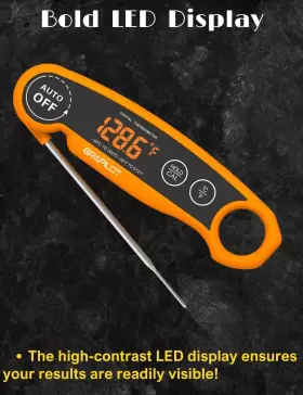 744306865207 BRAPILOT Meat Thermometer Rechargeable Cooking #3