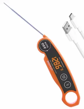 744306865207 BRAPILOT Meat Thermometer Rechargeable Cooking
