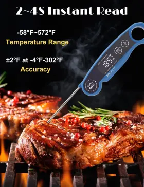 744306865221 BRAPILOT Meat Thermometer Rechargeable Cooking #2