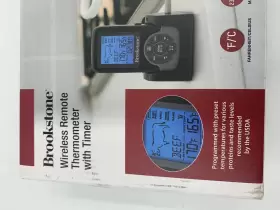 077784035351 BROOKSTONE Wireless Remote Thermometer Timer #2