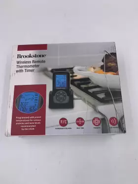 077784035351 BROOKSTONE Wireless Remote Thermometer Timer