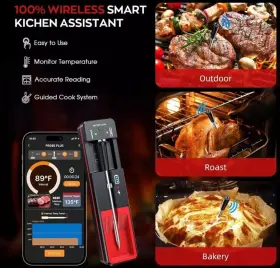 HXB-FM213-1 BSRCO Wireless Meat Thermometer Digital Food #2