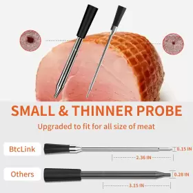 696590209642 BTCLINK Wireless Meat Thermometer Ultra Probe