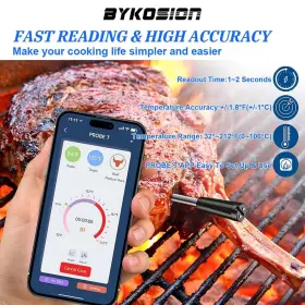 SPWDJ-1-17.4X5.1X3.8CM BYKOSION Wireless Meat Thermometer #3