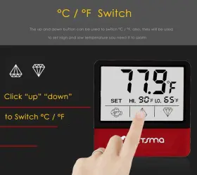 CA-01 CAPETSMA Fish Tank Thermometer Touch Screen Digital Lcd #3