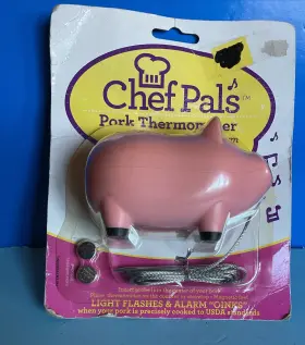 ET446 CHEF PALS Pork Thermometer Light Flashes Alarm Oinks #3