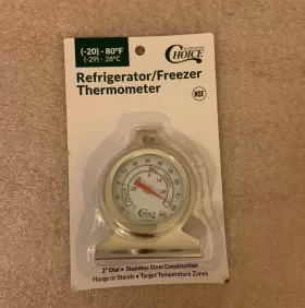 9142DRFT CHOICE Refrigerator Freezer Thermometer