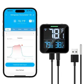 MC82 CHTOOCY Wifi Refrigerator Thermometer Freezer Alarm