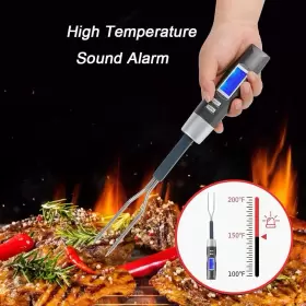182426611952 CICIGLOW Meat Thermometer Fork Lcd Disply Bbq #3