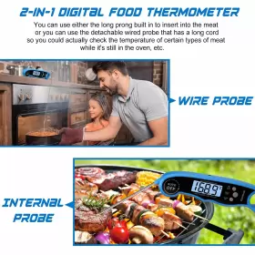 060889360003 COMLUCK Digital Meat Thermometer Cooking Fo #3