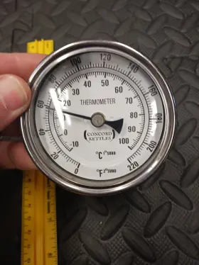 PF300-C-2 CONCORD KETTLES Steel Glass Dial Thermometer